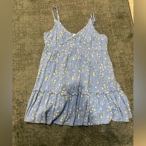 Light blue Floral mini dress
